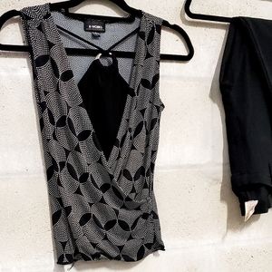 Beyer California • Draped layered  choker top